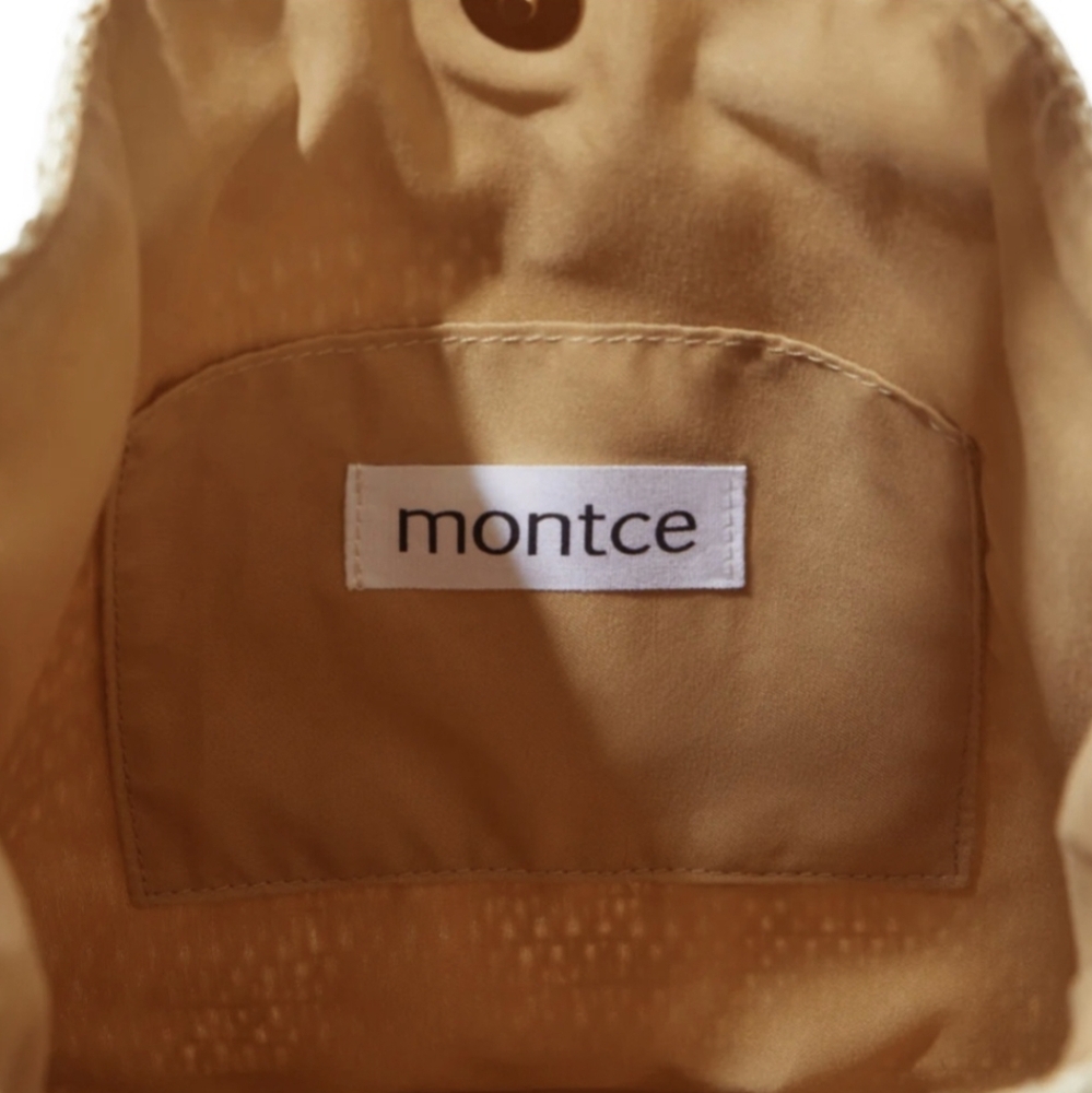 🔥LAST CHANCE🔥💲⬇️Montce Ali Tan & Cream Raffia Woven Bucket Bag ~ NWT - Picture 4 of 7